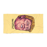 Tariffic "Terrific" Funny Trump Face Political Humor Trade Parody Beach Towel