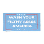 Wash Your Filthy Asses America Funny Nick Di Paolo Beach Towel