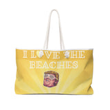 I Love The Beaches Funny Trump with Kanye West Glasses Hilarious Political Weekender Bag