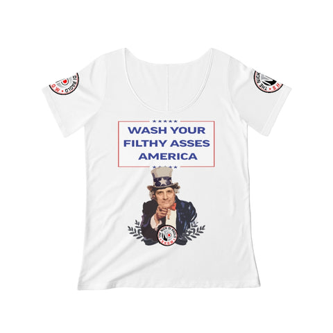 Wash Your Filthy Asses Women's Scoop Neck T-shirt