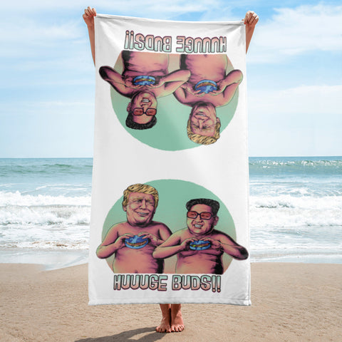 Donald Trump and Kim Jong-Un Best Friends Beach Towel