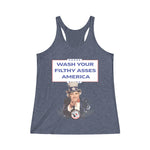 Wash Your Filthy Asses America Nick Di Paolo Show Women's Raserback Tank