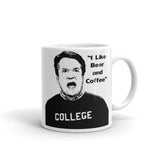 Judge Brett Kavanaugh Funny "I Like Beer and Coffee" Political Humor Mug